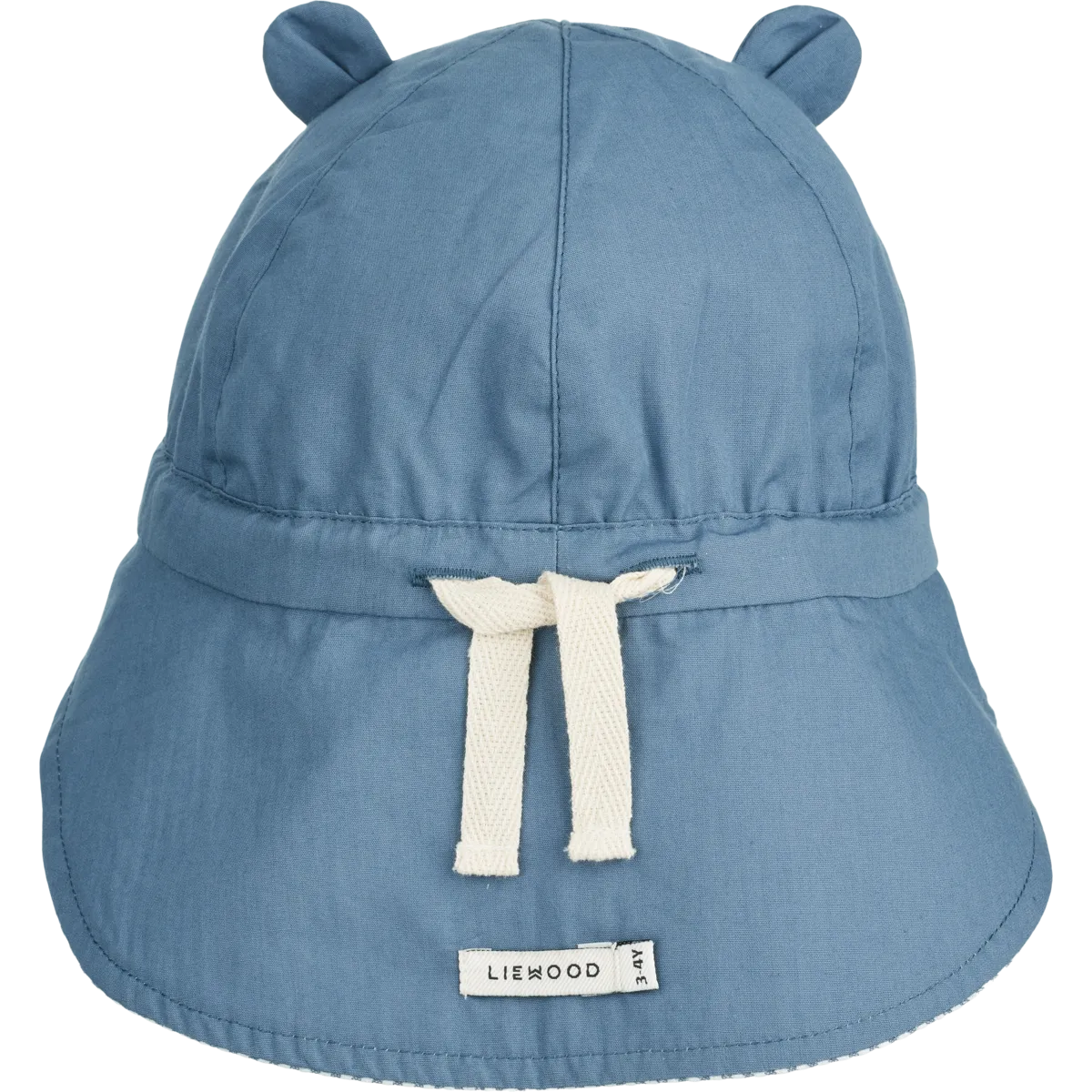 (LW17689) Gorm Reversible Seersucker Sun Hat - Blue wave/creme de la creme - MintMouse (Unicorner Concept Store)