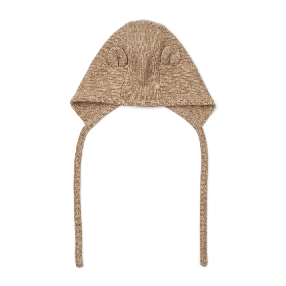 Amir Baby Cashmere Bonnet Hat - Oat Melange