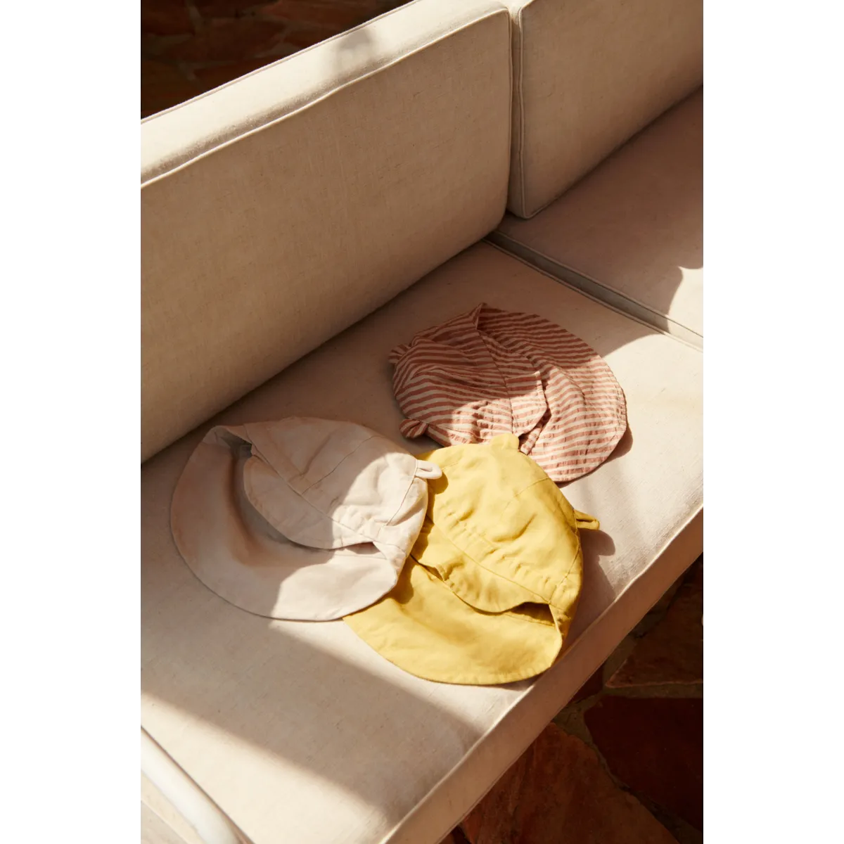 (LW17695) Gorm Linen Sun Hat With Ears - Sandy - MintMouse (Unicorner Concept Store)