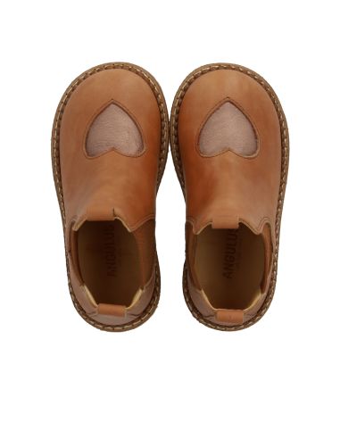 6167-201-3895 Chelsea boots with heart - Cognac/R/Cooper