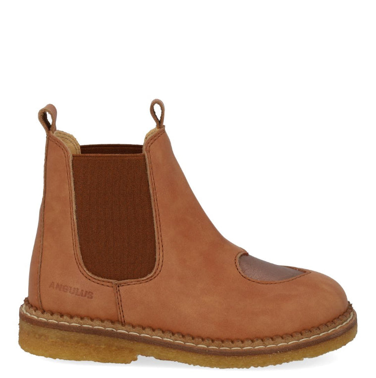 6167-201-3895 Chelsea boots with heart - Cognac/R/Cooper