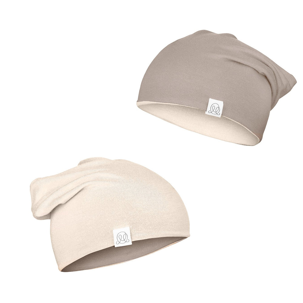 Bamboo Reversible Beanie - Taupe - Beige