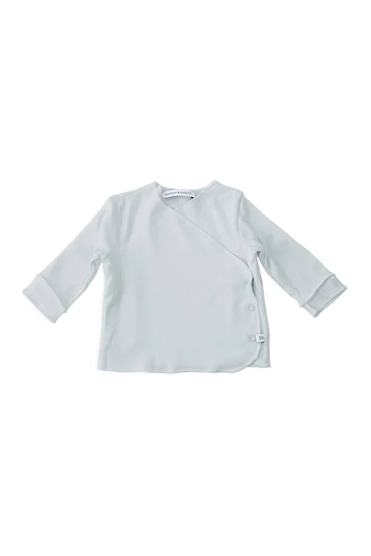 Long Sleeves Crossed Shirt - Light blue