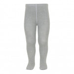Plain stitch basic tights ALUMINIUM