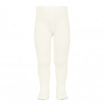 Plain stitch basic tights BEIGE