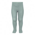 Plain stitch basic tights DRY GREEN