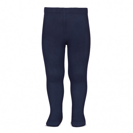 Plain stitch basic tights NAVY BLUE