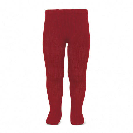 Basic rib tights CHERRY