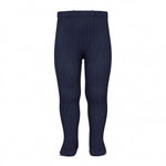 Basic rib tights NAVY BLUE