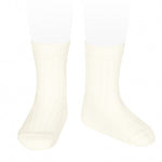 Basic rib short socks BEIGE