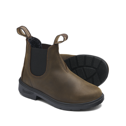 Blundstone 1468 kids boots in Antique Brown, pair