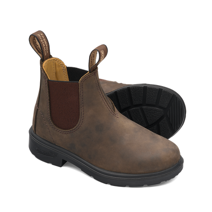 Blundstone 565 kids boots in Rustic Brown, pair