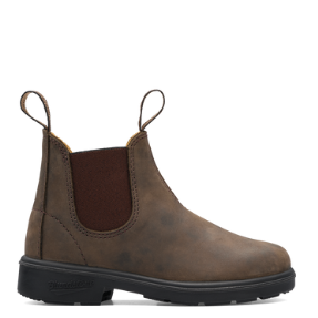 Blundstone 565 kids boots in Rustic Brown, side view