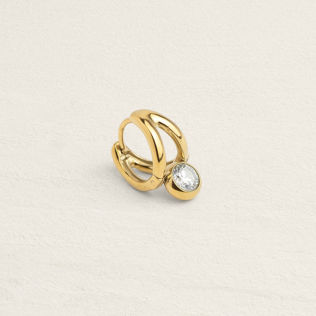 Mini Creole Leonora: Gold-tone stainless steel / The pair