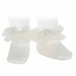 Ankle socks with NATA ruched tulle strap - 202