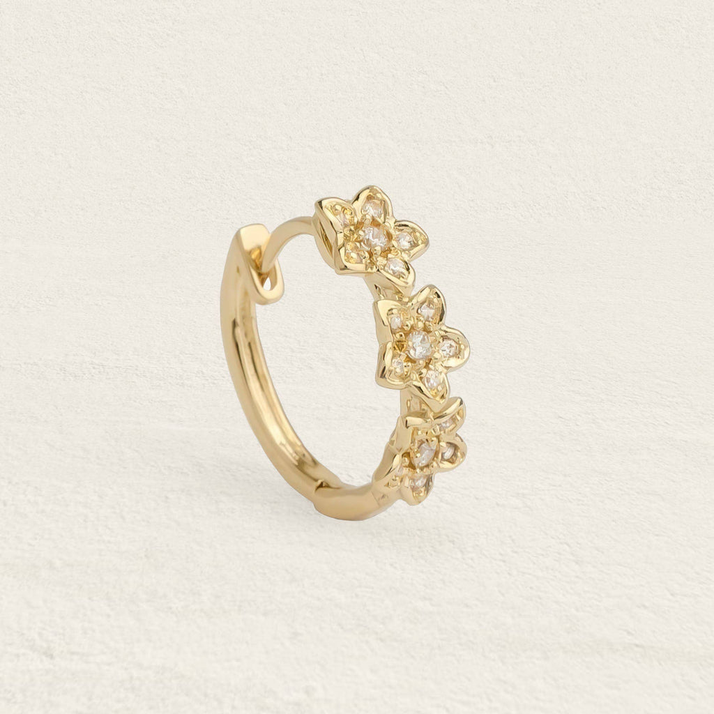 Daisy Flower Hoop: Gold Plated / To the unit