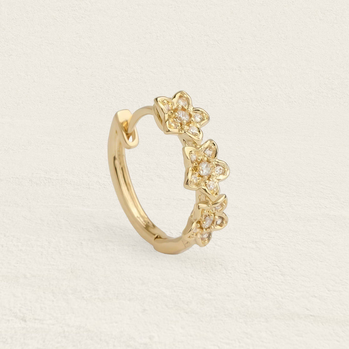 Daisy Flower Hoop: Gold Plated / To the unit