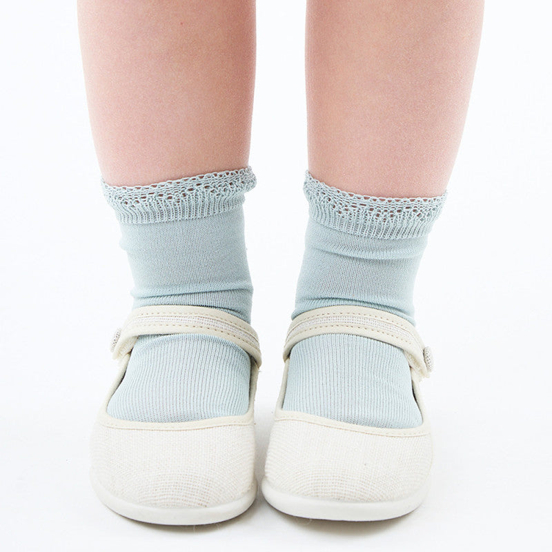 Ceremony short socks with openwork cuff BEIGE 303