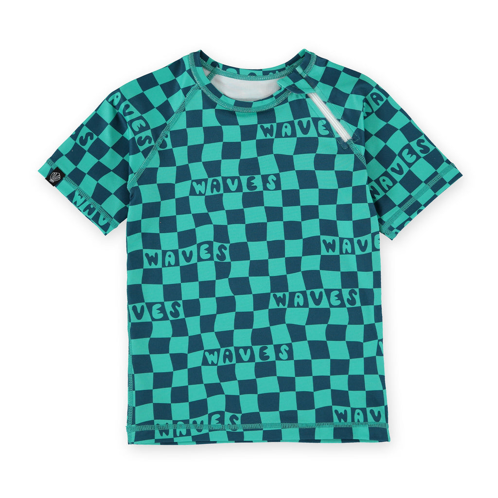 CHECKERED WAVES TEE - MintMouse (Unicorner Concept Store)