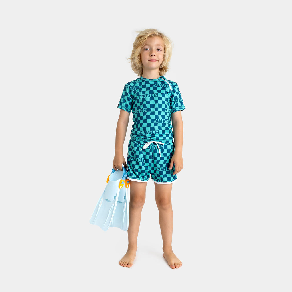 CHECKERED WAVES TEE - MintMouse (Unicorner Concept Store)