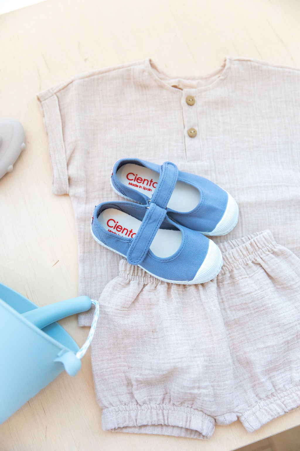 (76997-90) Cienta fabric ballerina - Ciel Delav - MintMouse (Unicorner Concept Store)