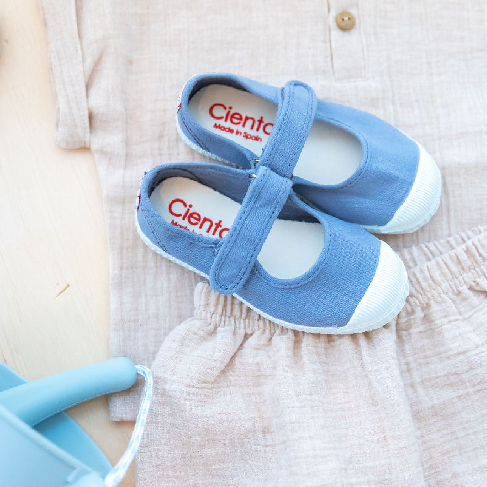 (76997-90) Cienta fabric ballerina - Ciel Delav - MintMouse (Unicorner Concept Store)