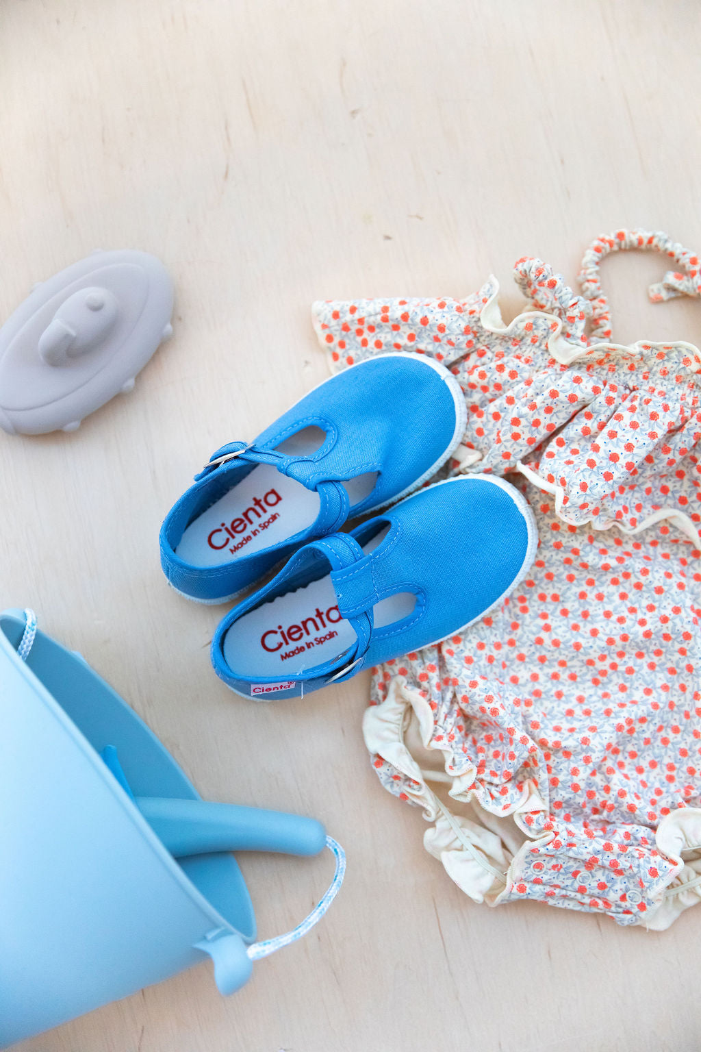 51000 Cienta T-bar shoe with buckle - blue - MintMouse (Unicorner Concept Store)