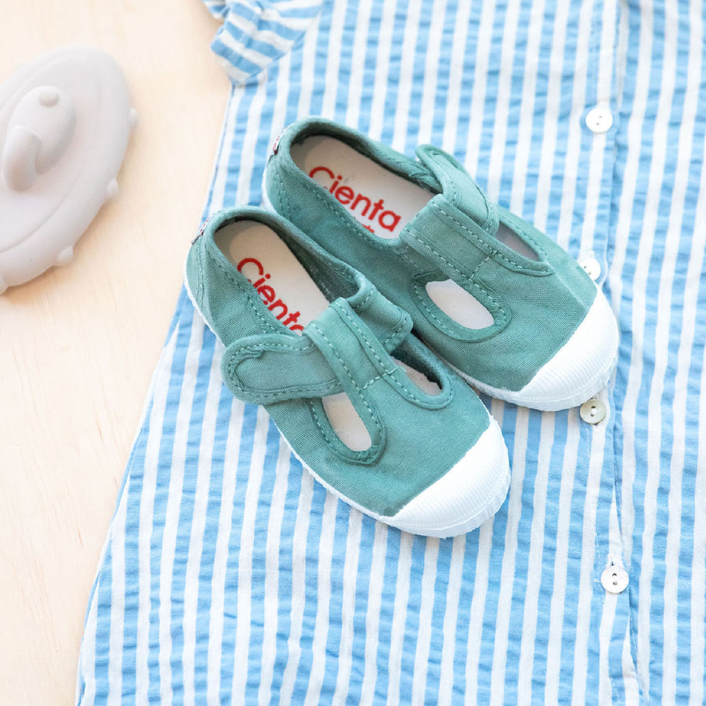 77777-189 Cienta fabric  Open shoe - Albhaca - MintMouse (Unicorner Concept Store)