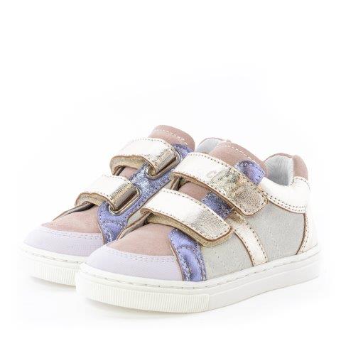 Clic shoes - leather velcro sneaker aluminium - MintMouse (Unicorner Concept Store)