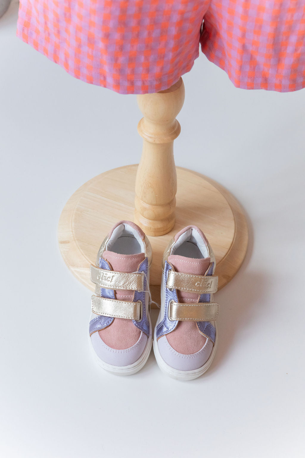 Clic shoes - leather velcro sneaker aluminium - MintMouse (Unicorner Concept Store)