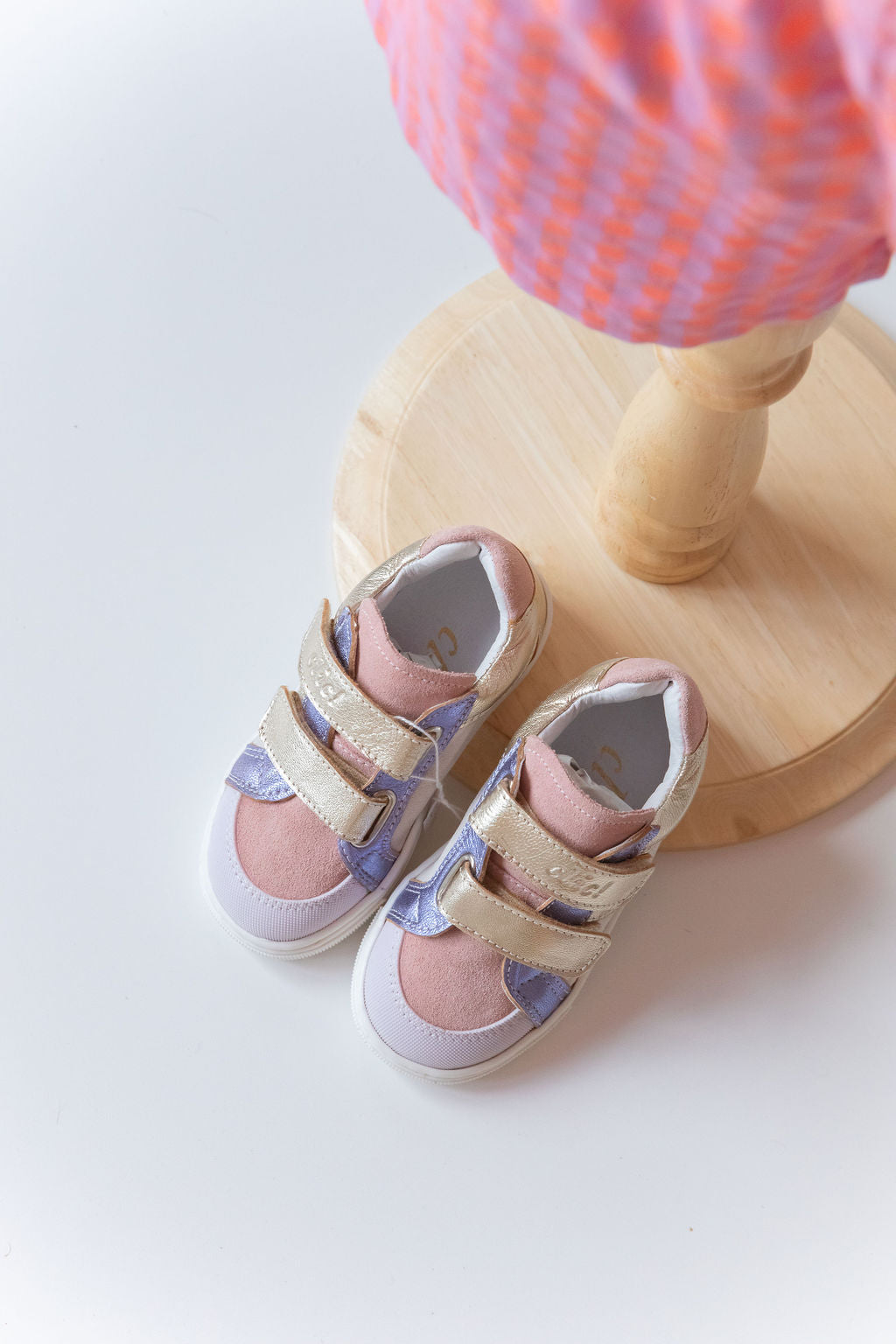 Clic shoes - leather velcro sneaker aluminium - MintMouse (Unicorner Concept Store)