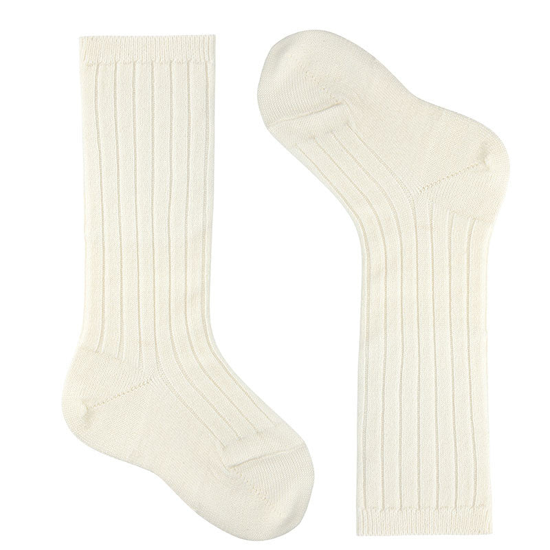 Merino wool-blend rib knee socks BEIGE - MintMouse (Unicorner Concept Store)