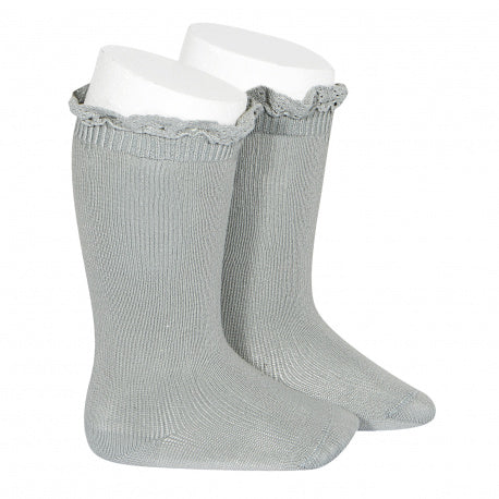 Knee socks with lace edging socks DRY GREEN - MintMouse (Unicorner Concept Store)