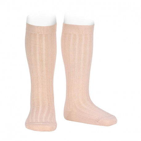 Merino wool-blend rib knee socks NUDE - MintMouse (Unicorner Concept Store)