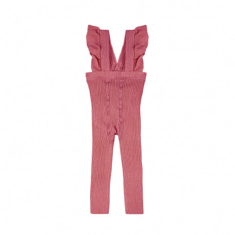 FLOUNCED SUSPENDER COTTON LEGGINGS Carmine [521] - MintMouse (Unicorner Concept Store)