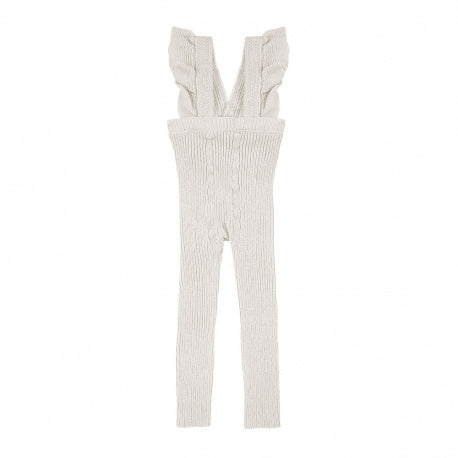 FLOUNCED SUSPENDER COTTON LEGGINGS Cream 202 - MintMouse (Unicorner Concept Store)
