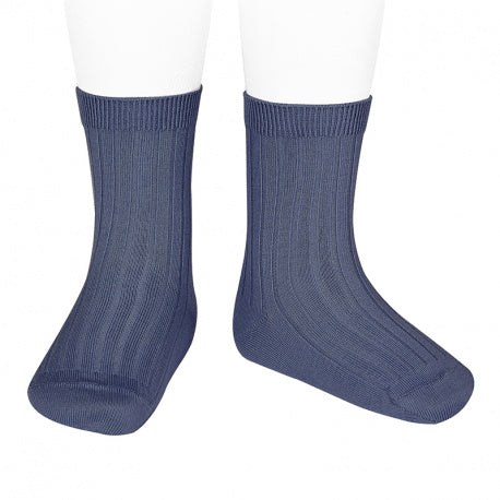 Basic rib short socks JEANS - MintMouse (Unicorner Concept Store)