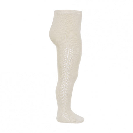 Side openwork warm tights LINEN - MintMouse (Unicorner Concept Store)