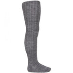 Merino wool-blend rib tights LIGHT GREY