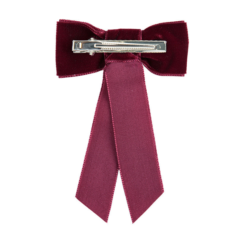 Coquette hair clip with velvet bow - 575 Garnet - MintMouse (Unicorner Concept Store)