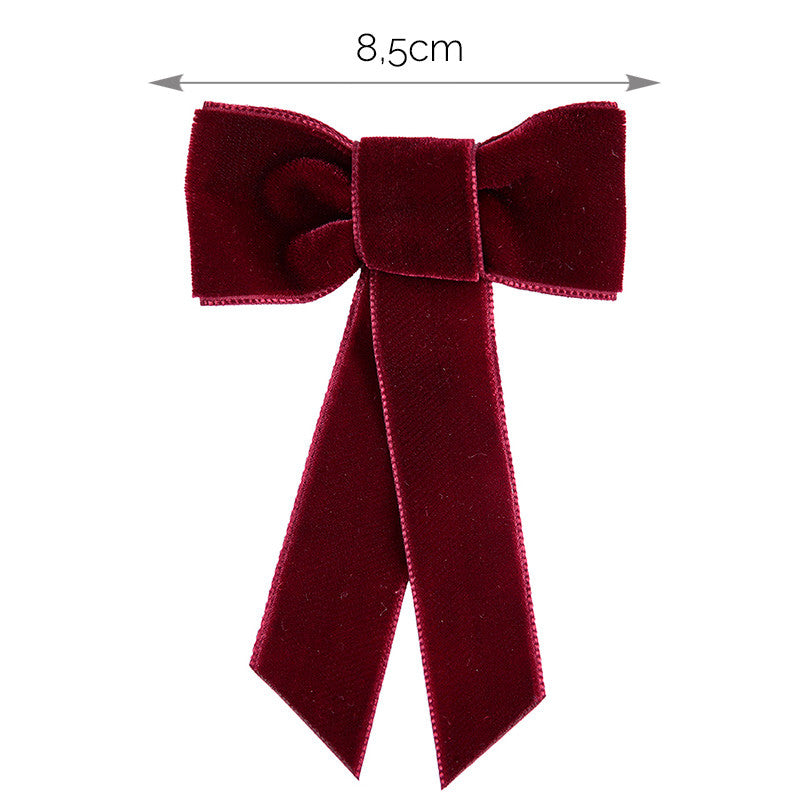Coquette hair clip with velvet bow - 575 Garnet - MintMouse (Unicorner Concept Store)