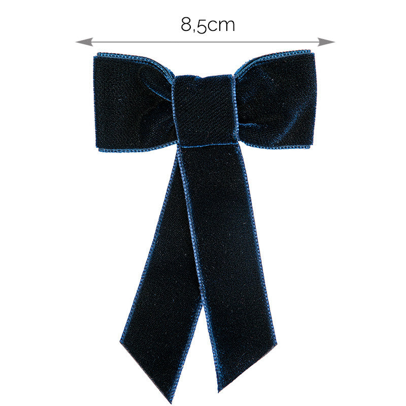 Coquette hair clip with velvet bow - 480 Navy blue - MintMouse (Unicorner Concept Store)