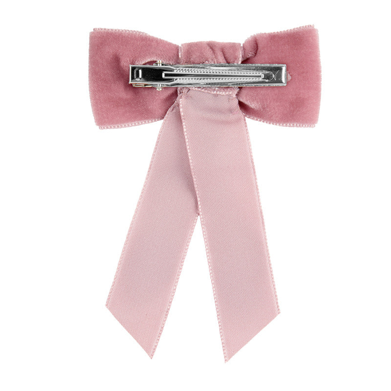 Coquette hair clip with velvet bow - 526 Pale Pink - MintMouse (Unicorner Concept Store)