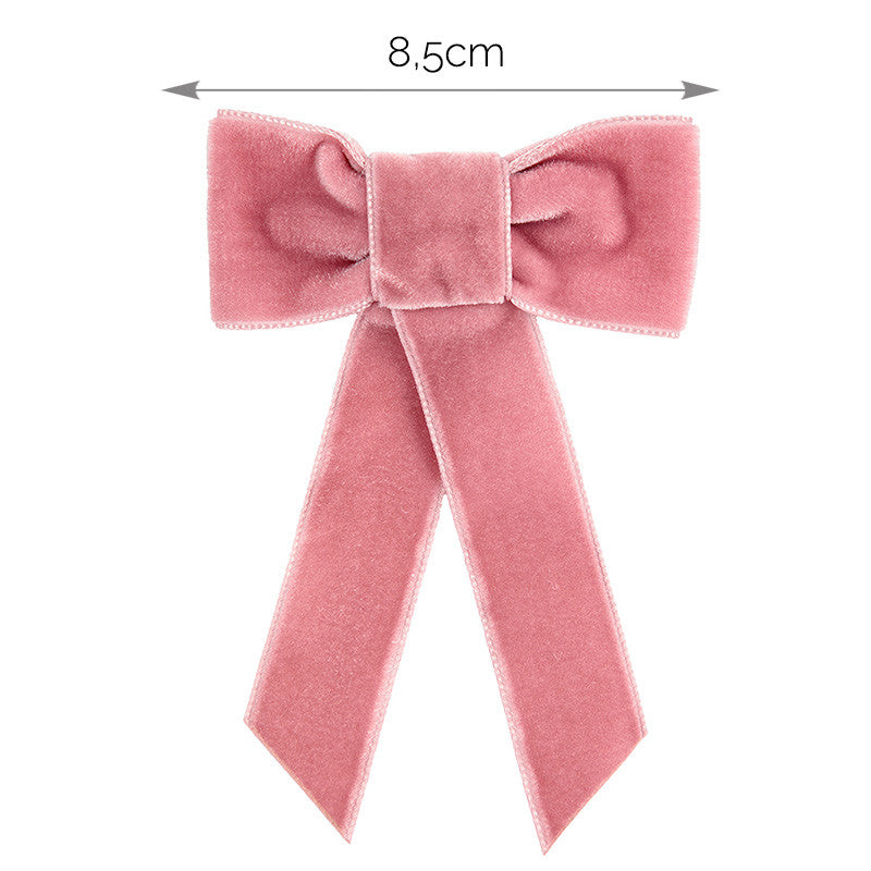Coquette hair clip with velvet bow - 526 Pale Pink - MintMouse (Unicorner Concept Store)