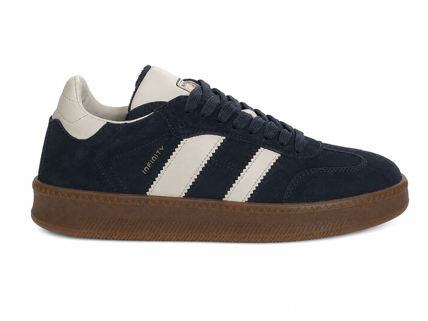 (H1090-264) Hip Shoe Style Lace up sneaker - Jeans Suede
