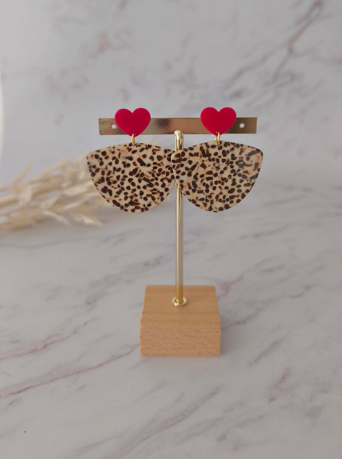Tiger cookie-red heart earrings - MintMouse (Unicorner Concept Store)