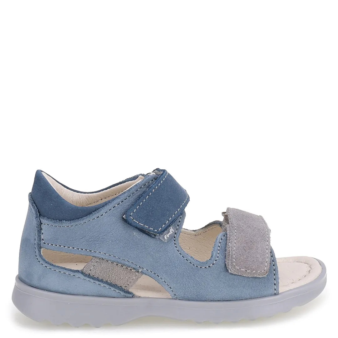 (2766A-21) Emel Blue Velcro Sandals