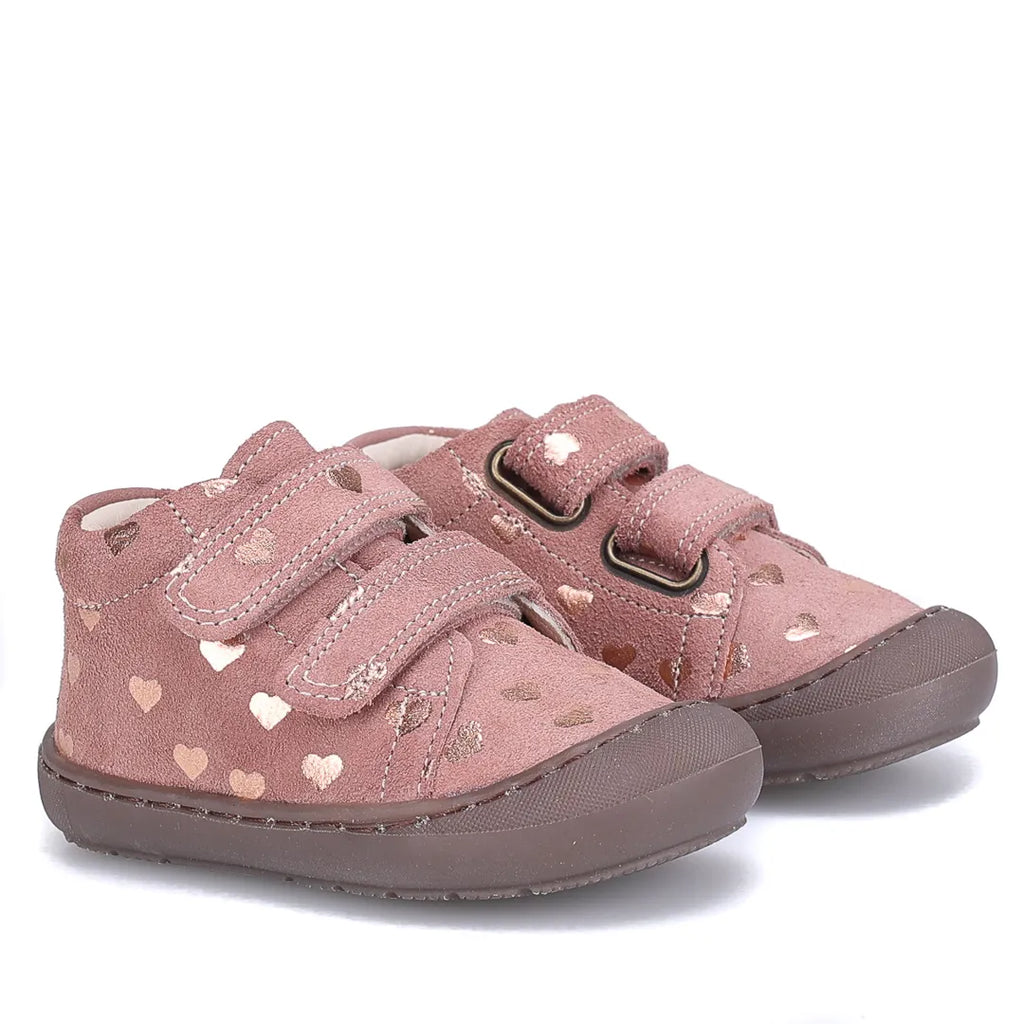 (E2810A-1) Emel first shoes Lima barefoot heart pink - MintMouse (Unicorner Concept Store)