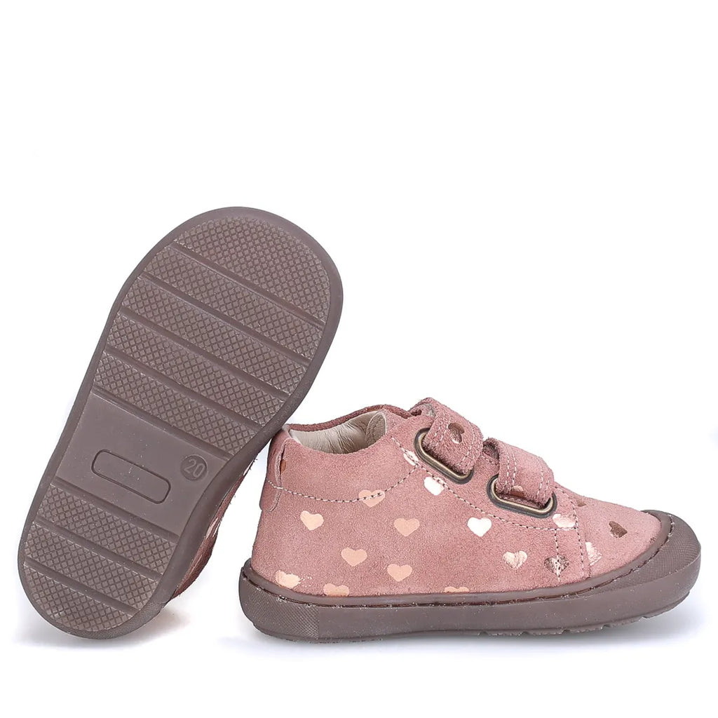 (E2810A-1) Emel first shoes Lima barefoot heart pink - MintMouse (Unicorner Concept Store)