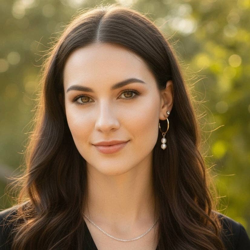 Hoop earrings with pearls - CHARLIZE